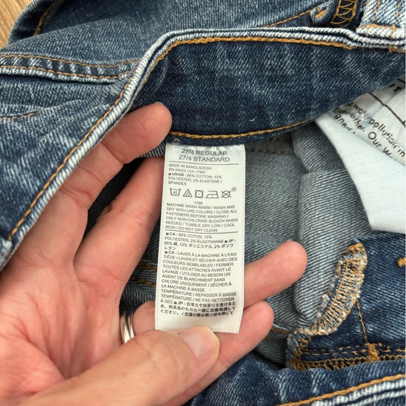 Banana Republic Wide Leg Crop Dark Blue Flare Jeans Size 27 / 4 Women’s - Picture 5 of 12